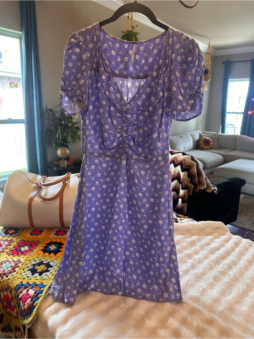 Free People Lavender Floral Mini Dress - Women - Picture 5 of 7